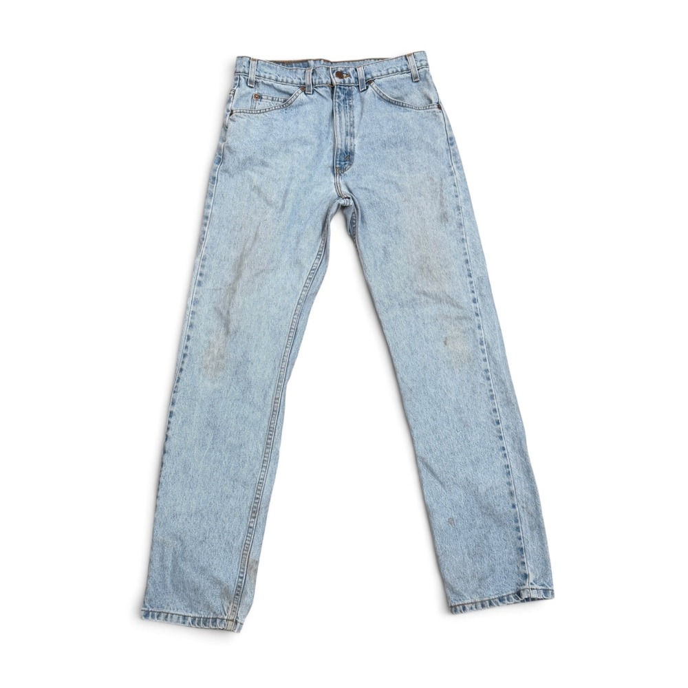 Vintage Levis 918 Orange Tab Straight Leg Jeans Light Wash Denim Mens 28x31
